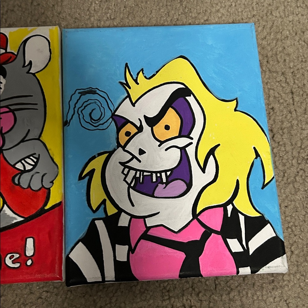 (3) Unfinished Art of Canvas Set